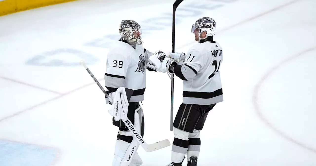 Kopitar scores twice and Talbot makes 28 saves as Kings blank Blackhawks 5-0