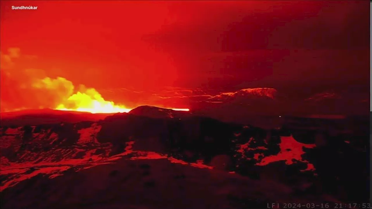 Vulcão na Islândia entra em erupção pela quarta vez