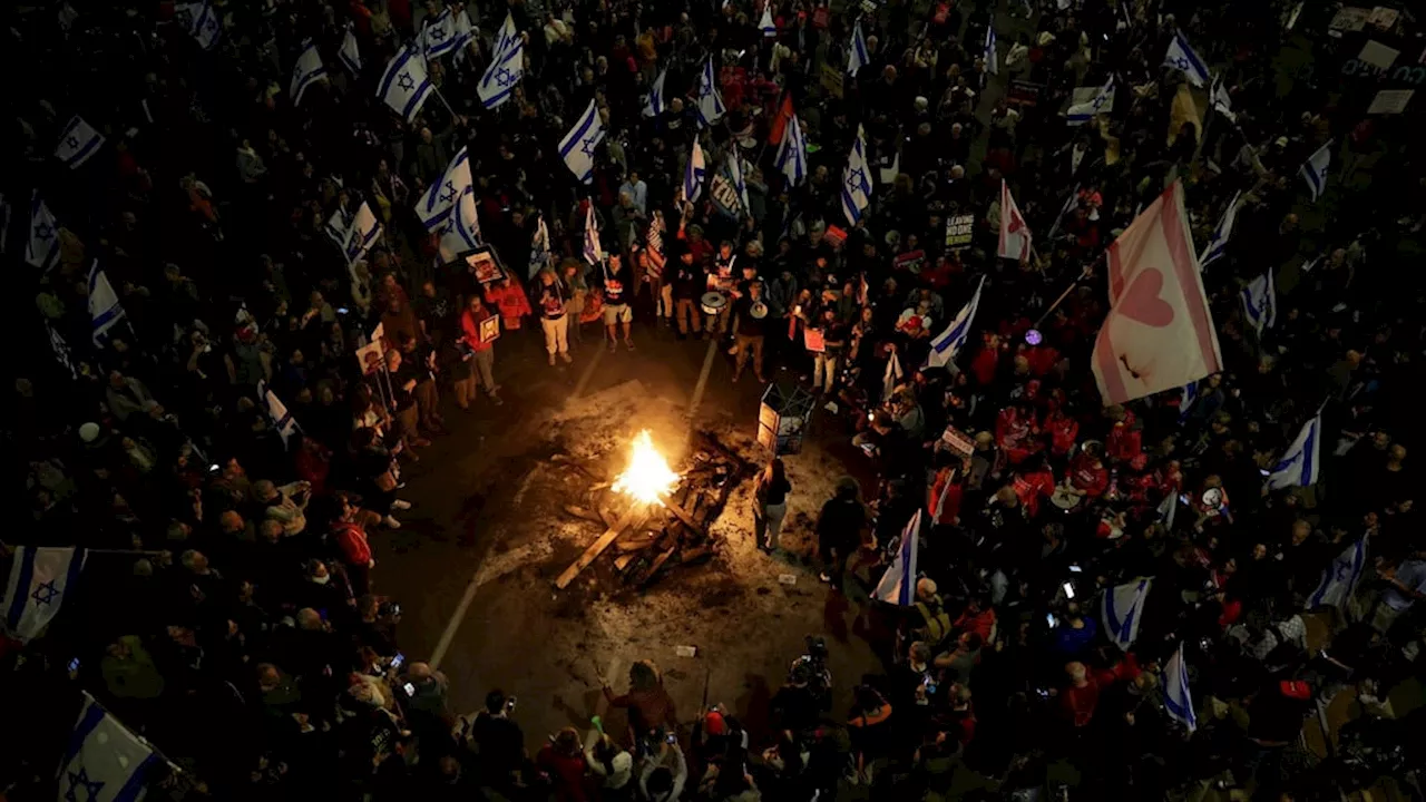 Regeringskritiska demonstrationer runt om i Israel