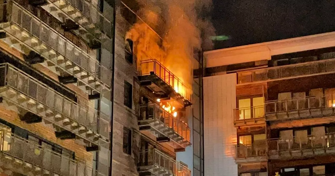 Around 100 people evacuated and firefighters injured during Edinburgh flat fire