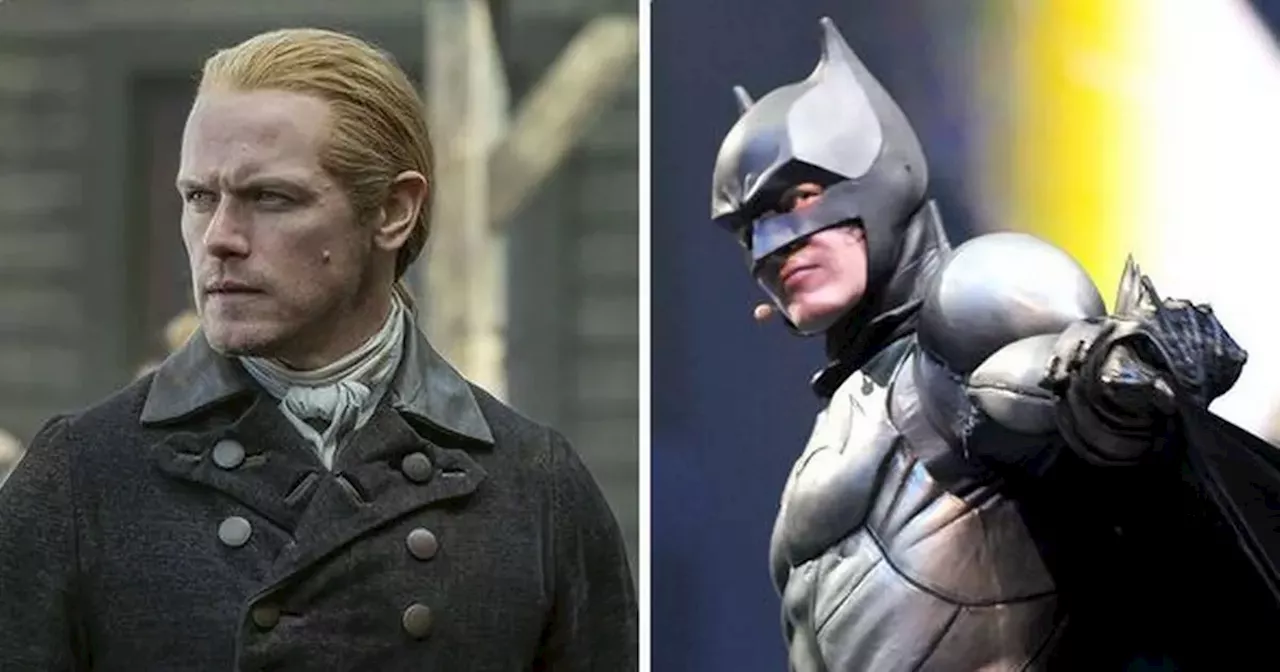 Outlander's Sam Heughan sports dark locks in acting snaps for Batman role