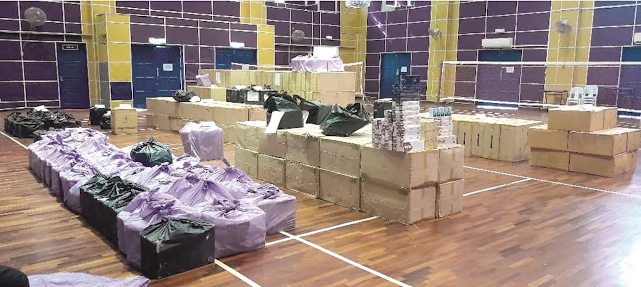 RM4.13mil contraband fags seized in Lahad Datu raid