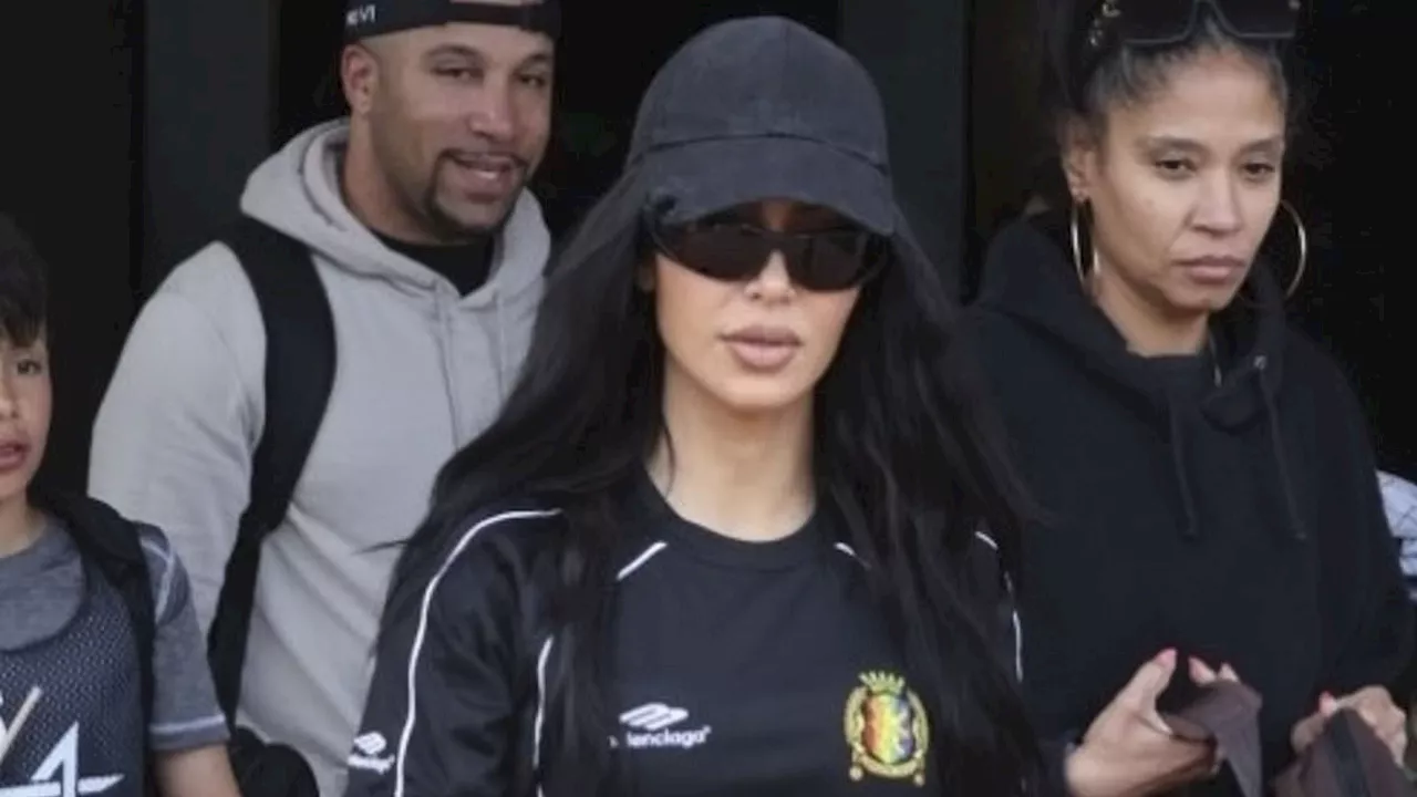 Kim Kardashian rocks Balenciaga jersey as she brings Chicago to support brother Saint at basketball...