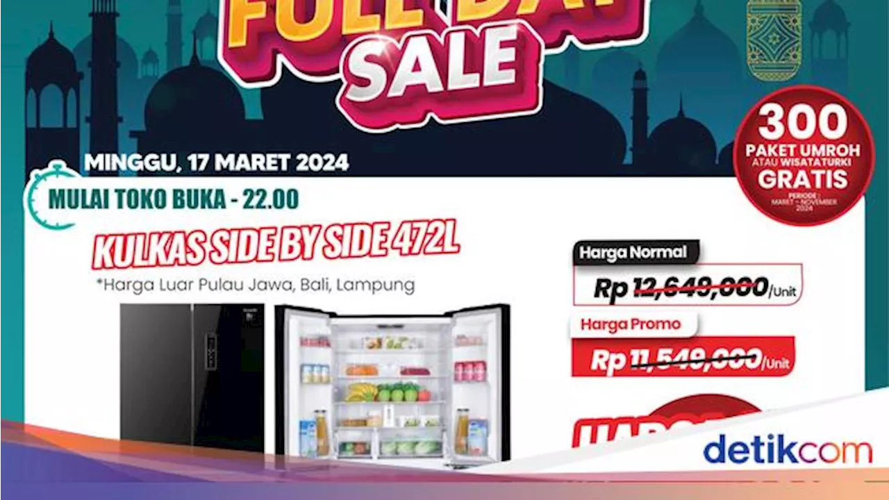 Beli Kulkas Jumbo di Transmart Full Day Sale Diskon Rp 3 Jutaan