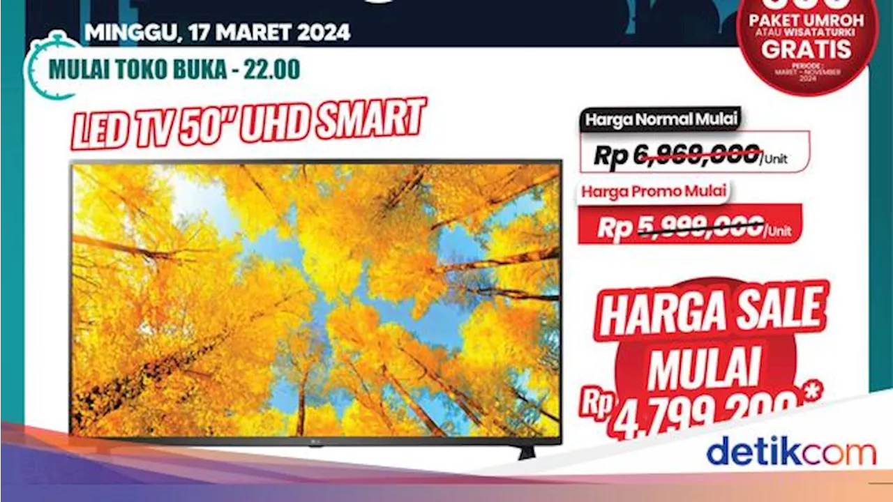 Besok ke Transmart Full Day Sale, Smart TV 65 Inch Rp 7 Jutaan