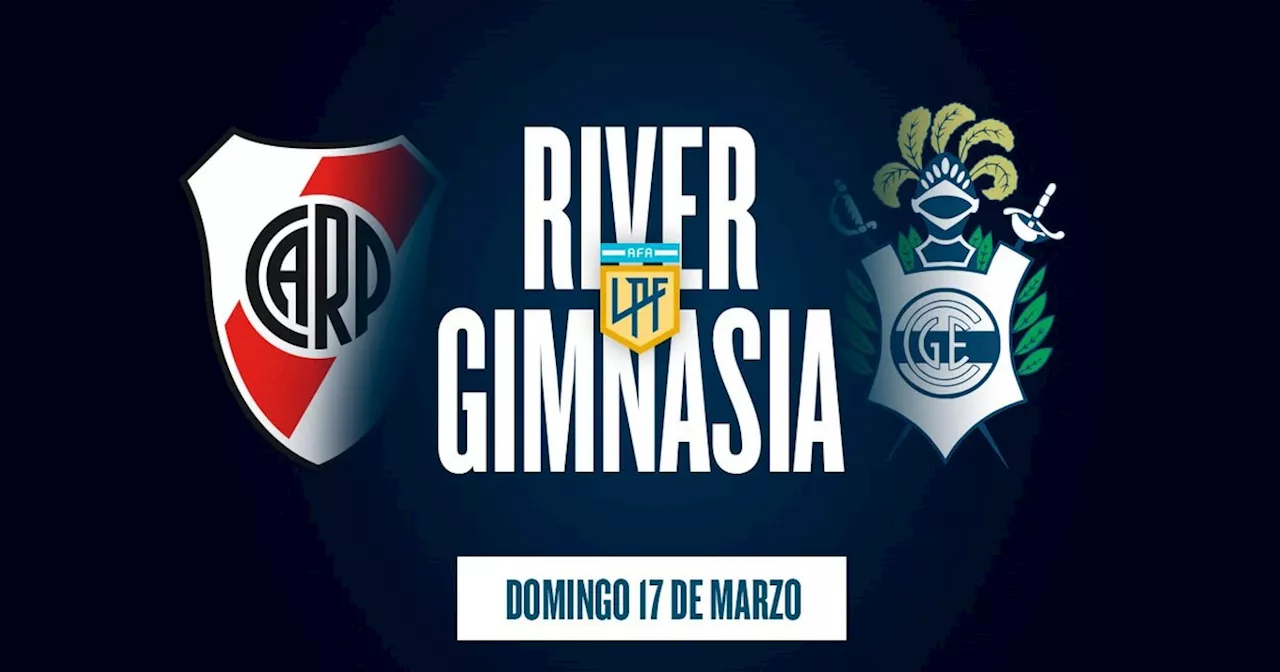 River vs. Gimnasia: a qué hora juegan, cómo ver en vivo y posible formación