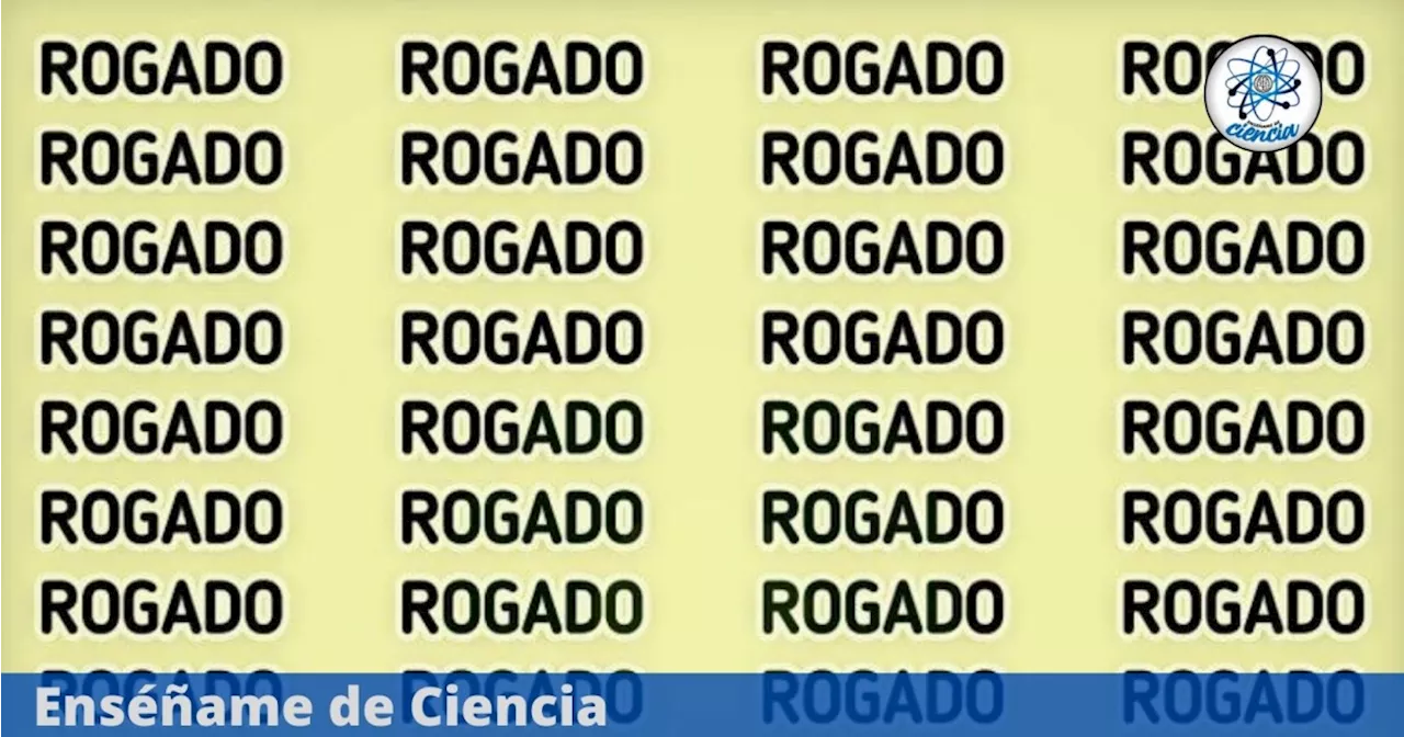 Acertijo visual FÁCIL: ¿Serás capaz de encontrar la palabra “ROSADO” entre las palabras “ROGADO”? Reto en TENDENCIA