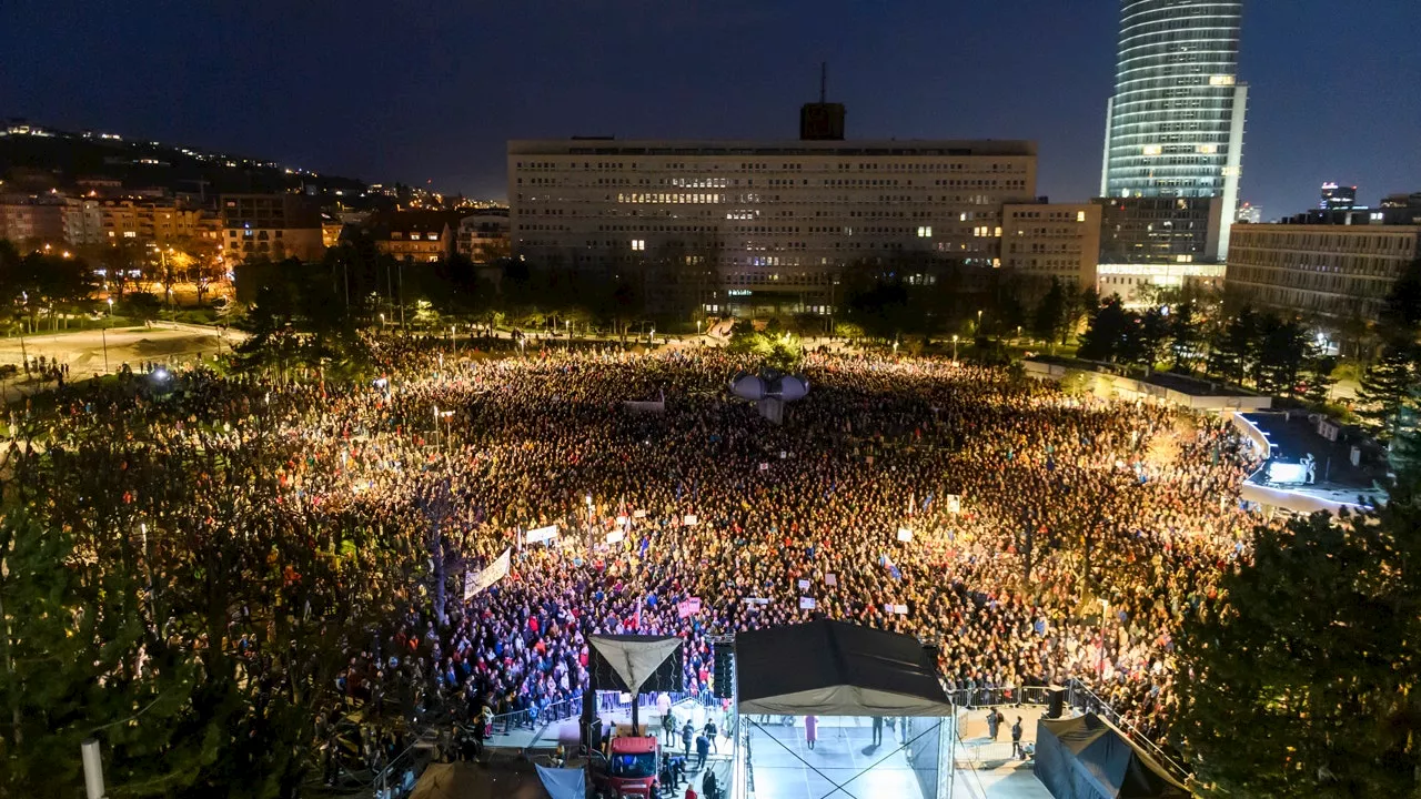 Protests erupt over Slovak government's planned public broadcasting overhaul