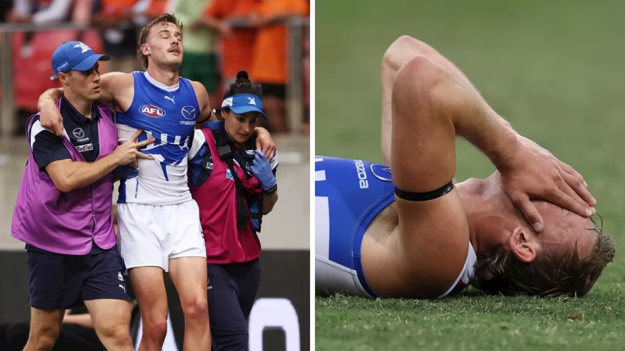 ‘He’s distraught’: Heartbreak as AFL youngster suffers freak injury