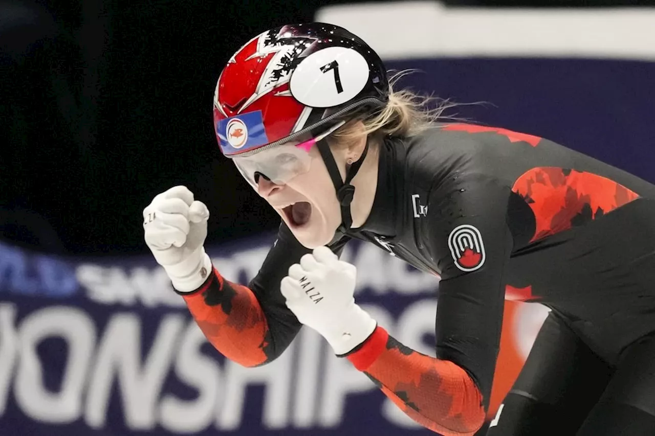 Kim Boutin wins gold for Canada in women’s 500-metre short-track speed skating