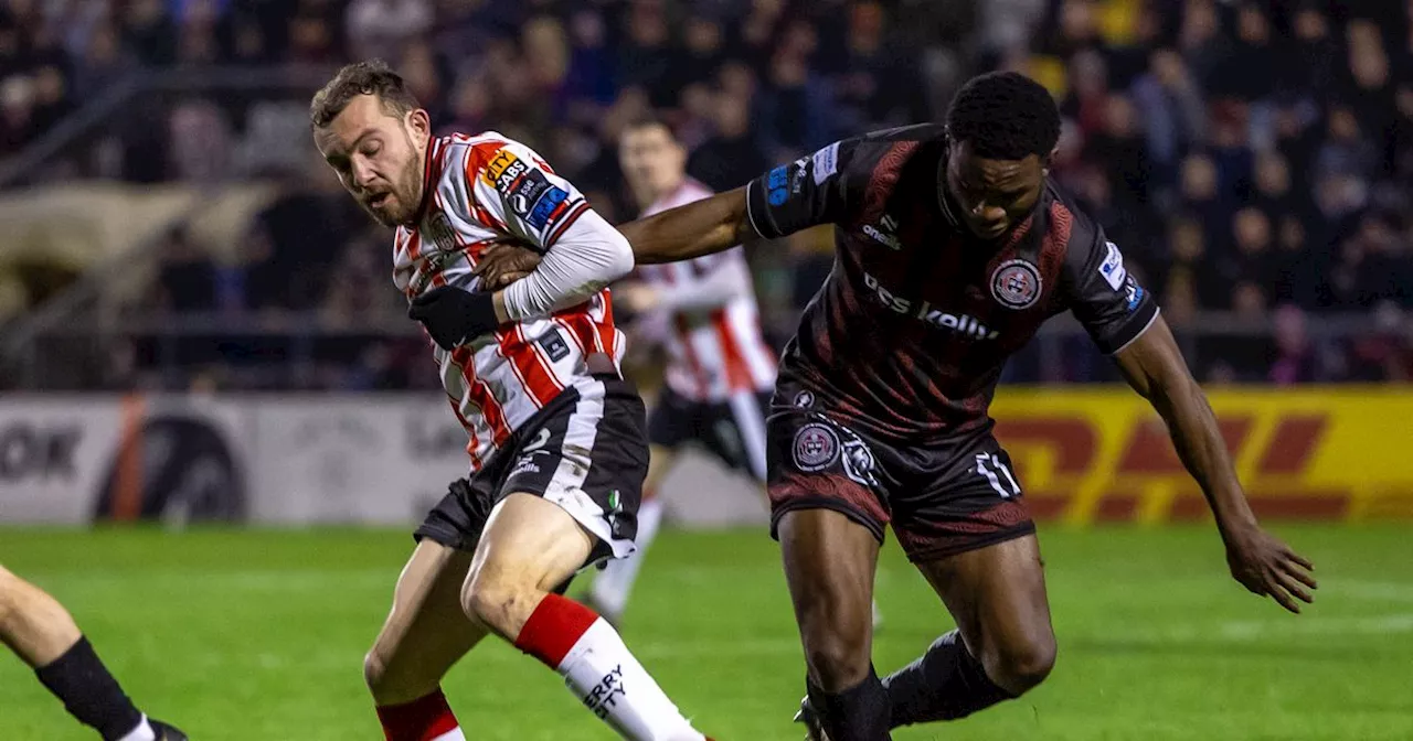 Bohemians close gap on Derry City with goals from Rooney and Akintunde