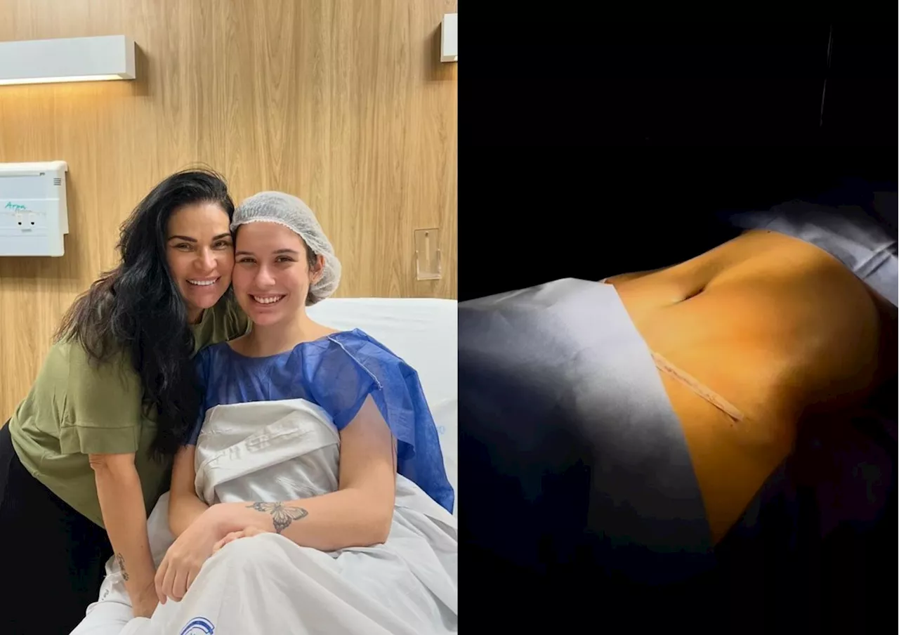 Filha de Solange Gomes faz lipo, abdominoplastia e enxerto no bumbum: 'Sem acreditar que sou eu'