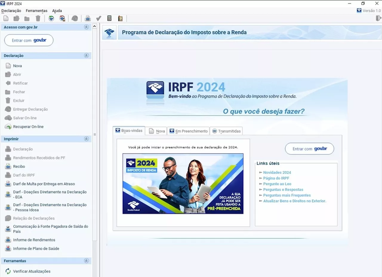 Programa do Imposto de Renda 2024 está disponível: Veja como fazer o download