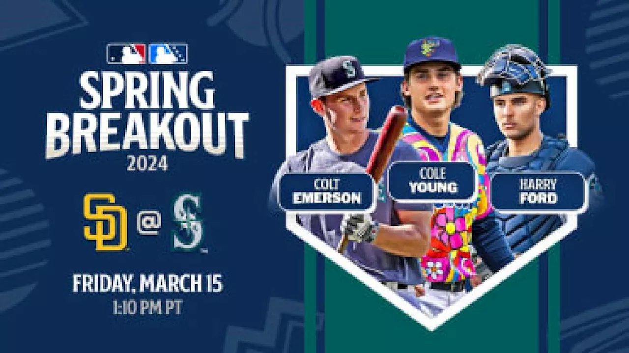 Watch: MLB Spring Breakout, Mariners v. Padres