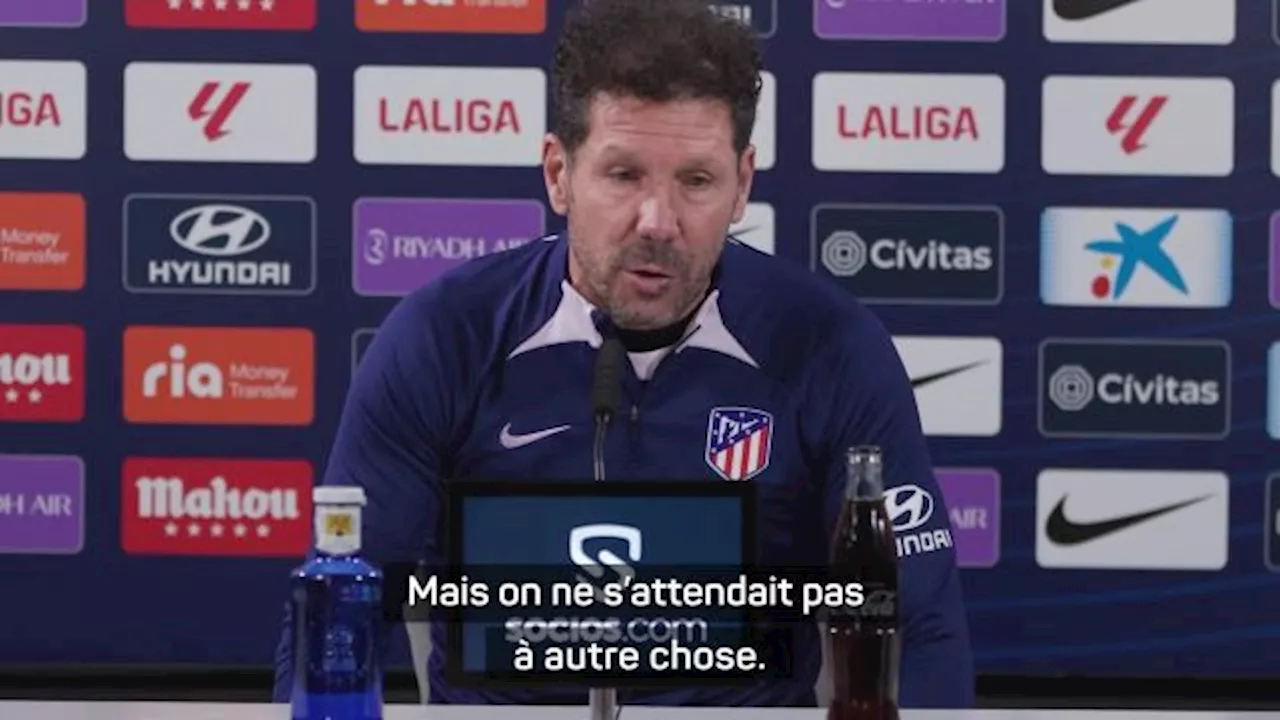 Diego Simeone (Atlético de Madrid) : « Il faudra faire la différence à l'aller »