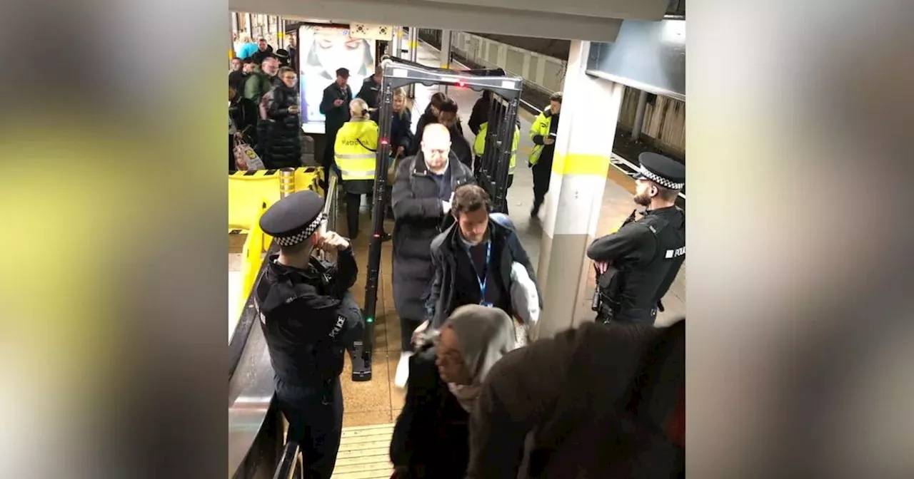 Police deploy 'knife arch' at Greater Manchester tram stop