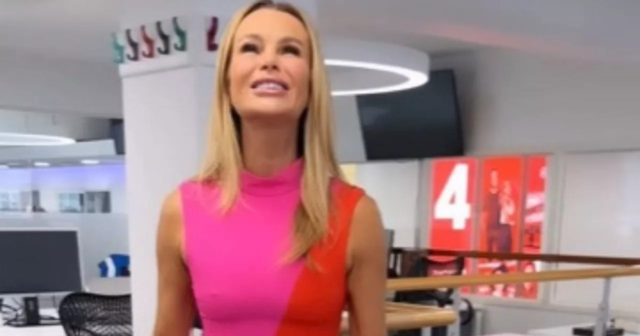 Amanda Holden wows in colour block Karen Millen dress- Shop in sale here