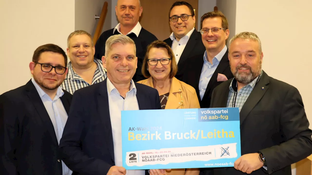 Bruck: NÖ-AAB-FCG stellt Bezirkskandidaten für AK-Wahl vor