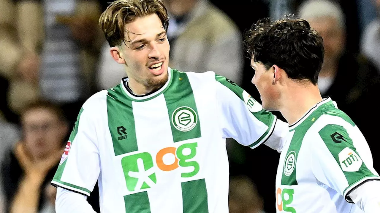 FC Groningen klimt dankzij vierde zege op rij naar promotieplek in eerste divisie