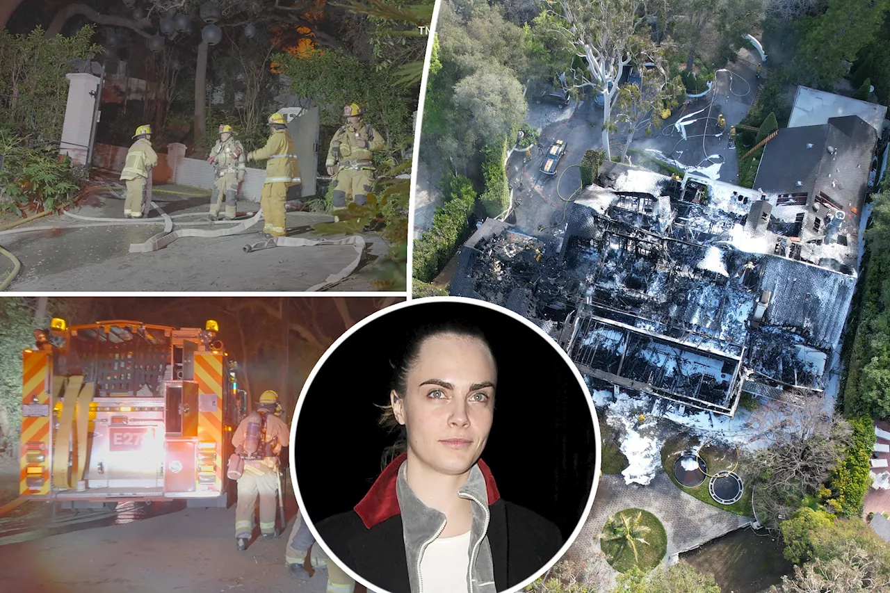 Cara Delevingne's $7M LA home destroyed by massive fire, model raises concern that cats died