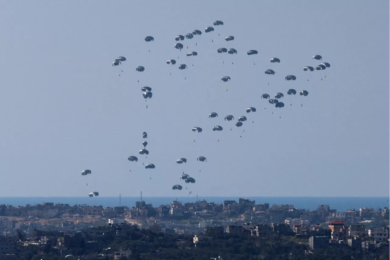 German Air Force makes first aid drops over Gaza