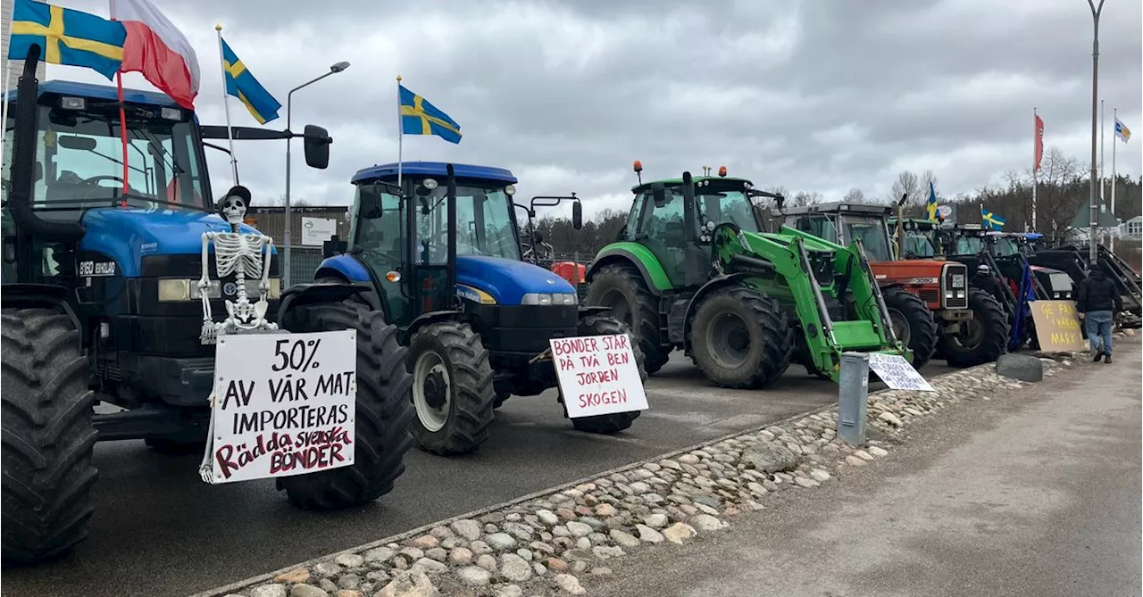 Se när traktortåget intar Växjö – demonstrerar mot EU-lagar