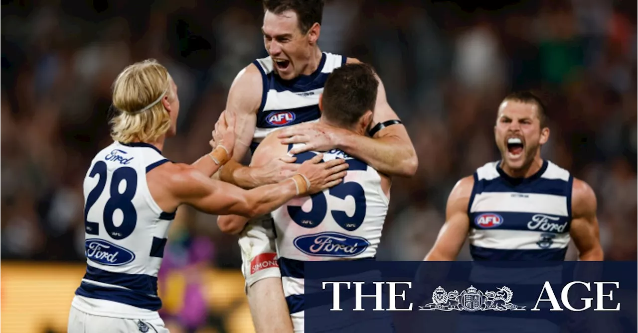 ‘That’s why the great players are the great players’: The kick that saved a landmark night for Geelong