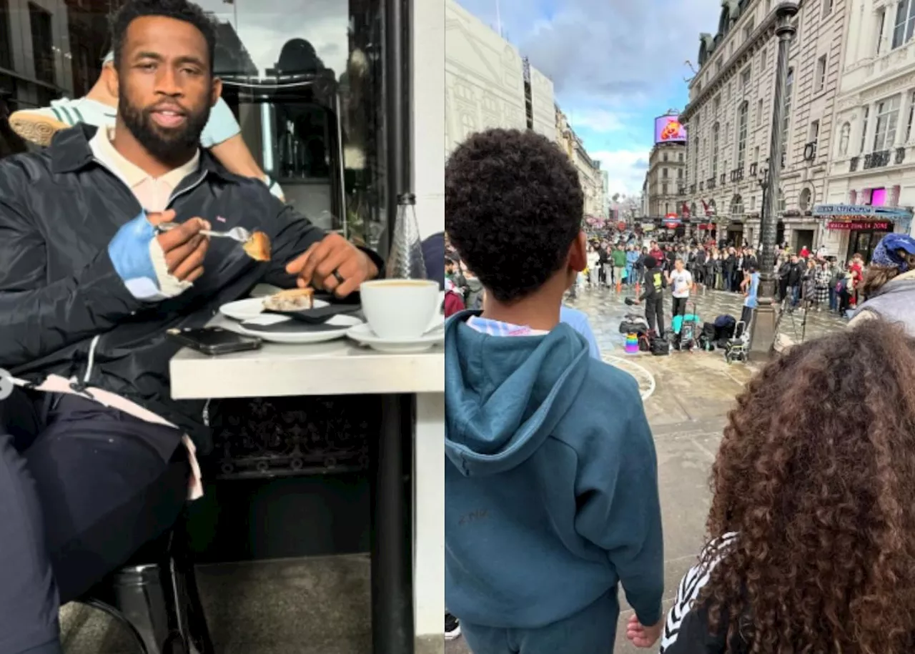 Dad’s weekend: Siya Kolisi spend time with kids in London