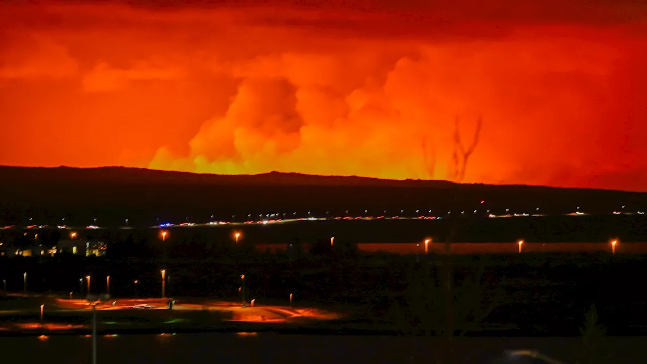 Dramatic moment Iceland volcano erupts ‘without warning’ AGAIN as lava spews hundreds of feet into air...