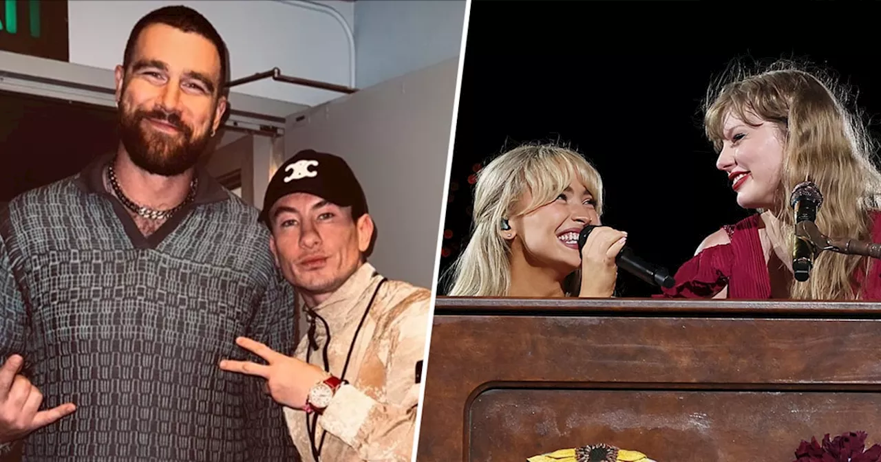 Travis Kelce Poses With Barry Keoghan Amid Sabrina Carpenter Romance Rumors