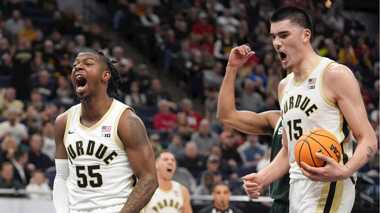 No. 3 Purdue hangs on to beat Michigan State in Big Ten quarterfinals