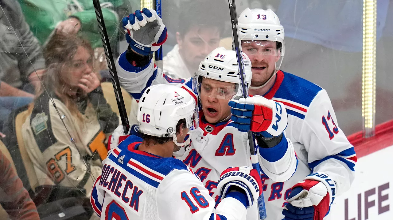 Panarin collects five points as surging Rangers race past reeling Penguins