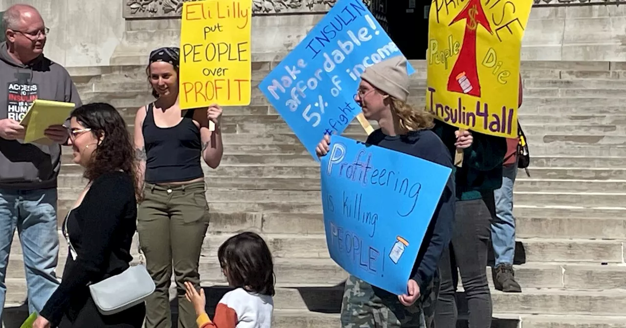 Advocates on Monument Circle call for Eli Lilly to lower insulin prices