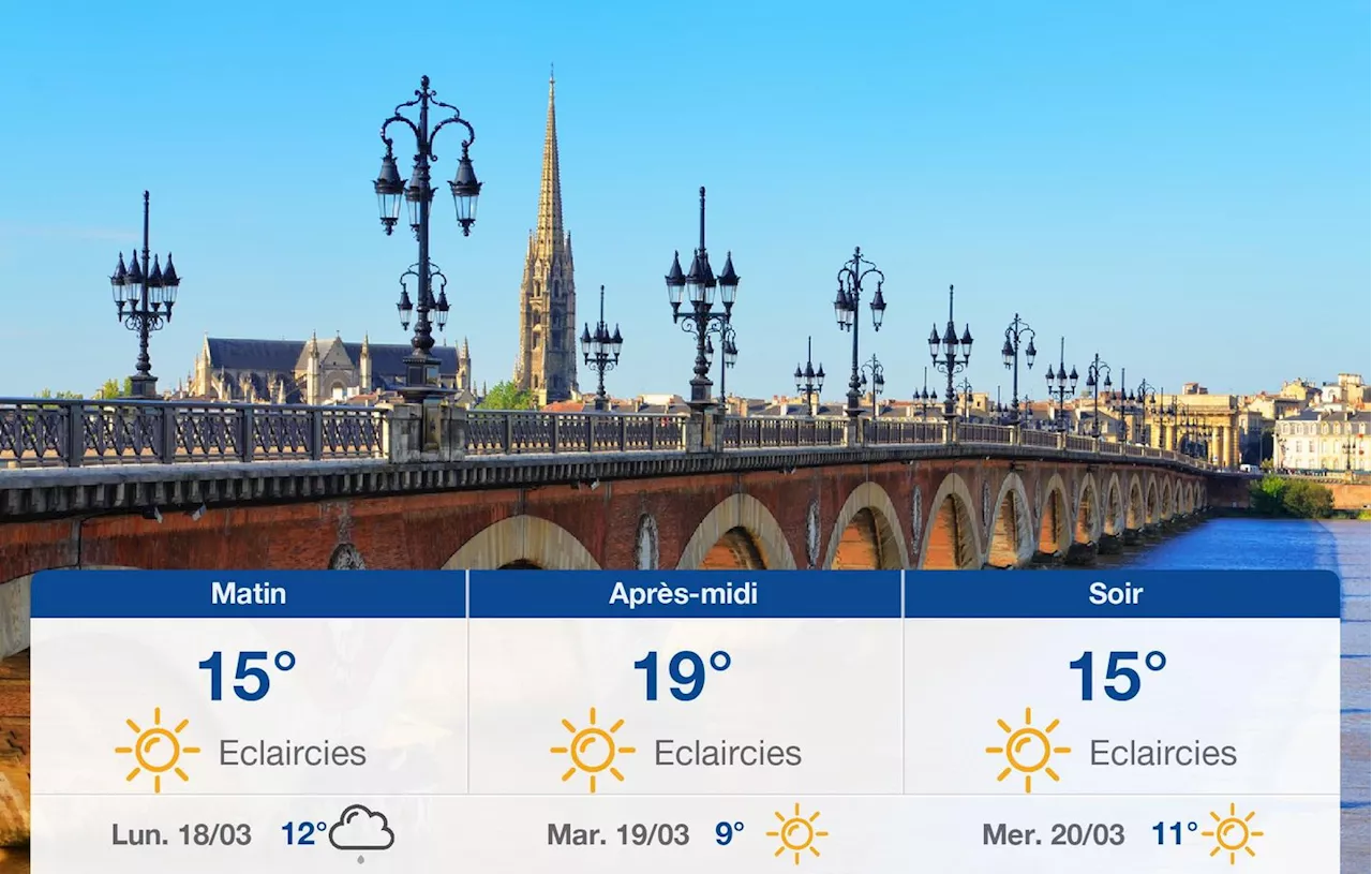 Météo Bordeaux: prévisions du dimanche 17 mars 2024