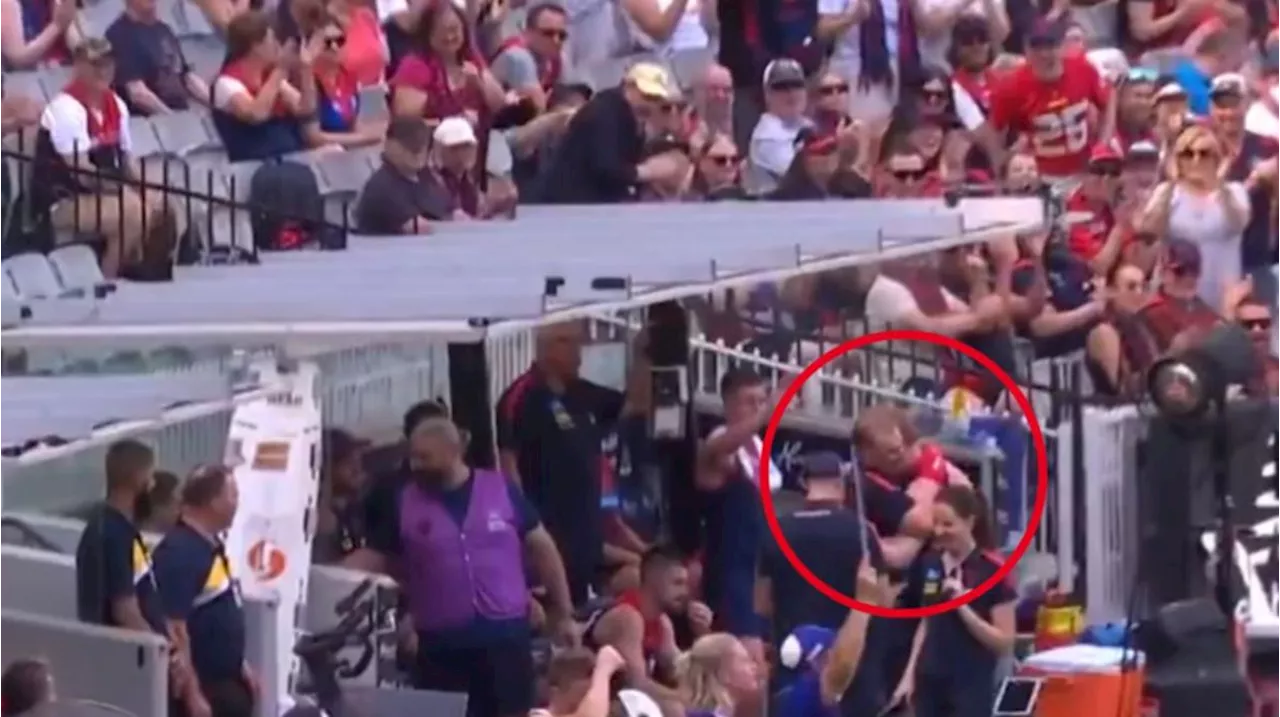 Melbourne superstar Clayton Oliver overcome with emotion after ‘chilling’ moment in win over Western Bulldogs