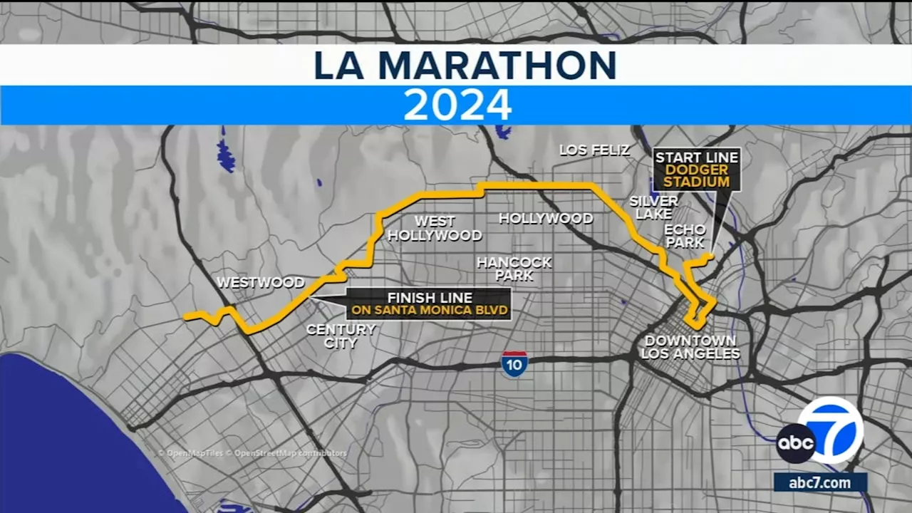 From Dodger Stadium to Century City, 26,000 runners take to the streets for Los Angeles Marathon