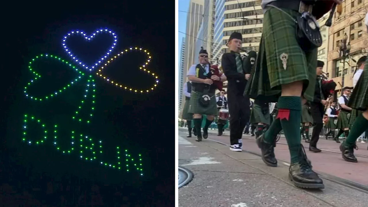 Bay Area kicks off St. Patrick's Day festivities with 200-drone light show, annual parade