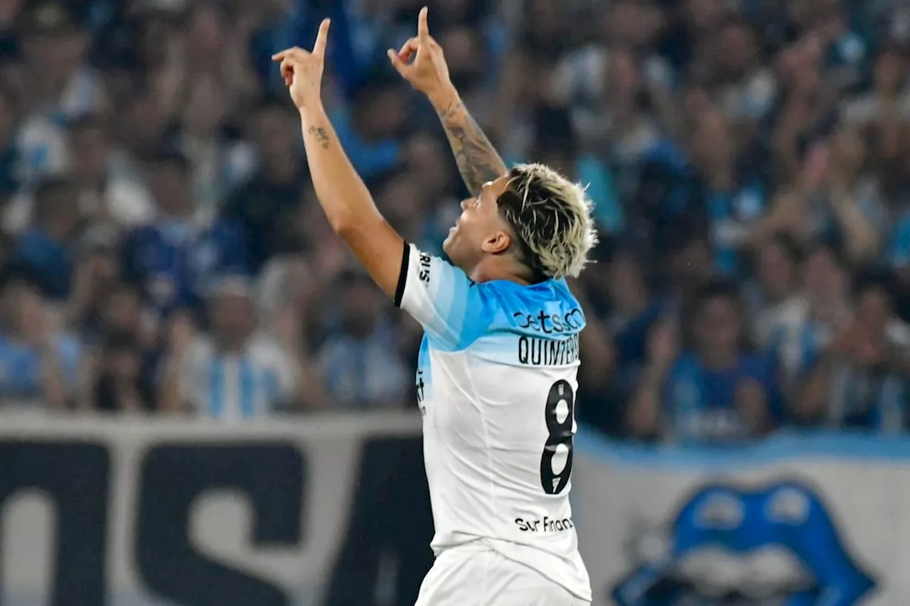 Video: Juan Fernando Quintero salva a Racing de la derrota con un golazo de tiro libre