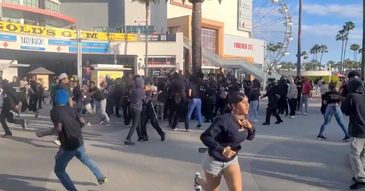 Brawl Breaks Out at Pike Outlets in Long Beach