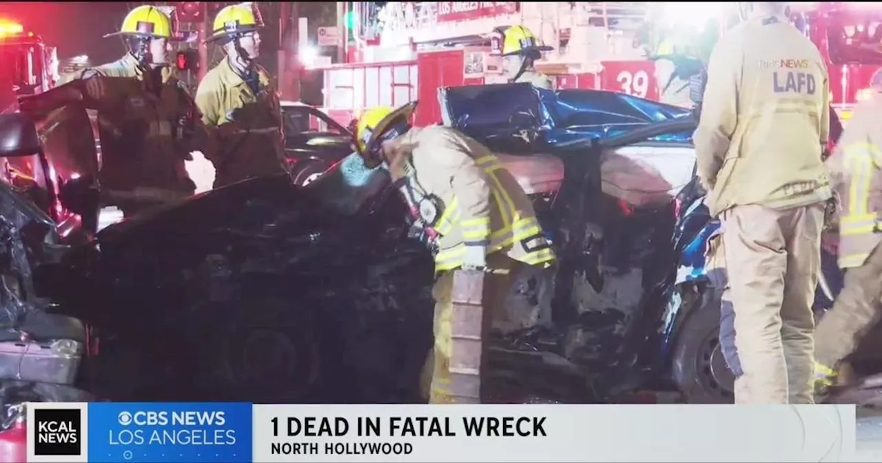 Woman killed in grisly two-car crash in North Hollywood