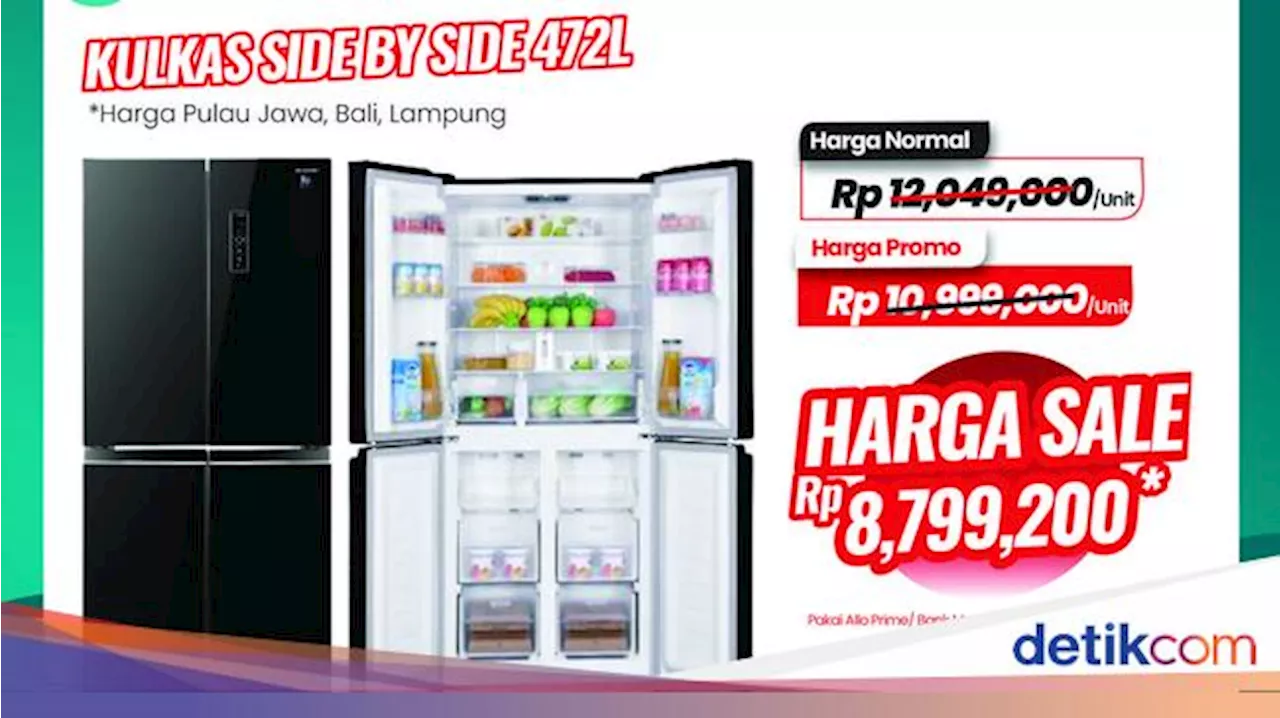 Beli Kulkas 2 Pintu di Transmart Full Day Sale Dapat Potongan Harga Rp 3,4 Jutaan