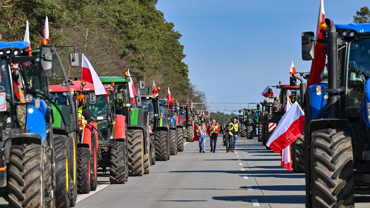 Polnische Bauern wollen Grenze zu Deutschland blockieren