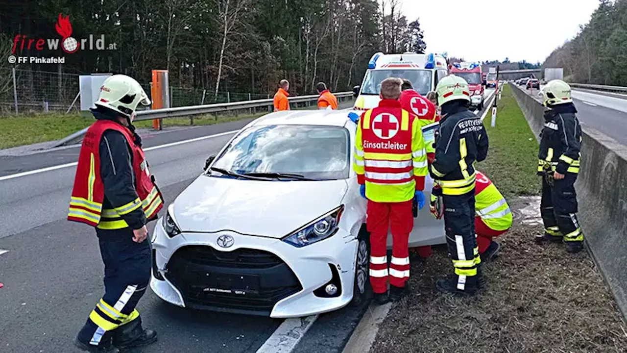 Bgld: Über mehrere Kilometer immer wieder Leitschiene touchiert → Autobergung nach medizinischem Notfall auf A2