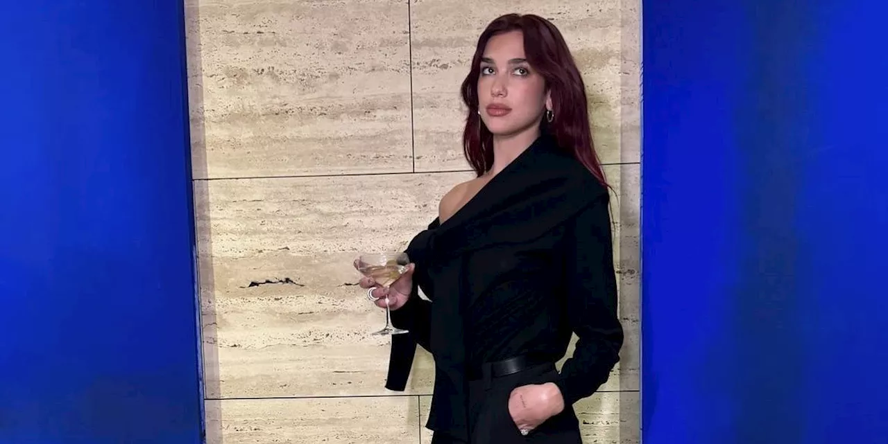 Dua Lipa Embodies Easy Elegance and Rocker-Chic in Two Monochromatic Black Looks