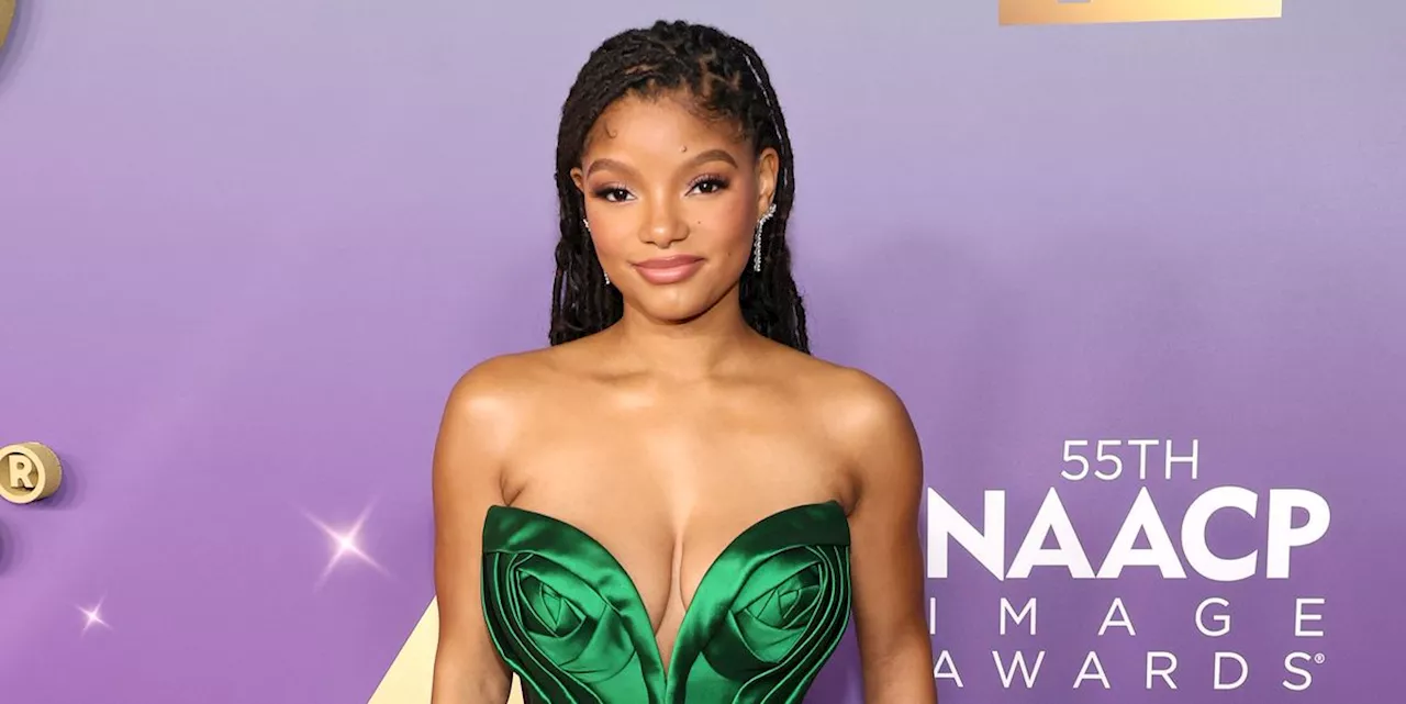 Halle Bailey Is Regal in an Emerald Green Gown at the 55th NAACP Image Awards