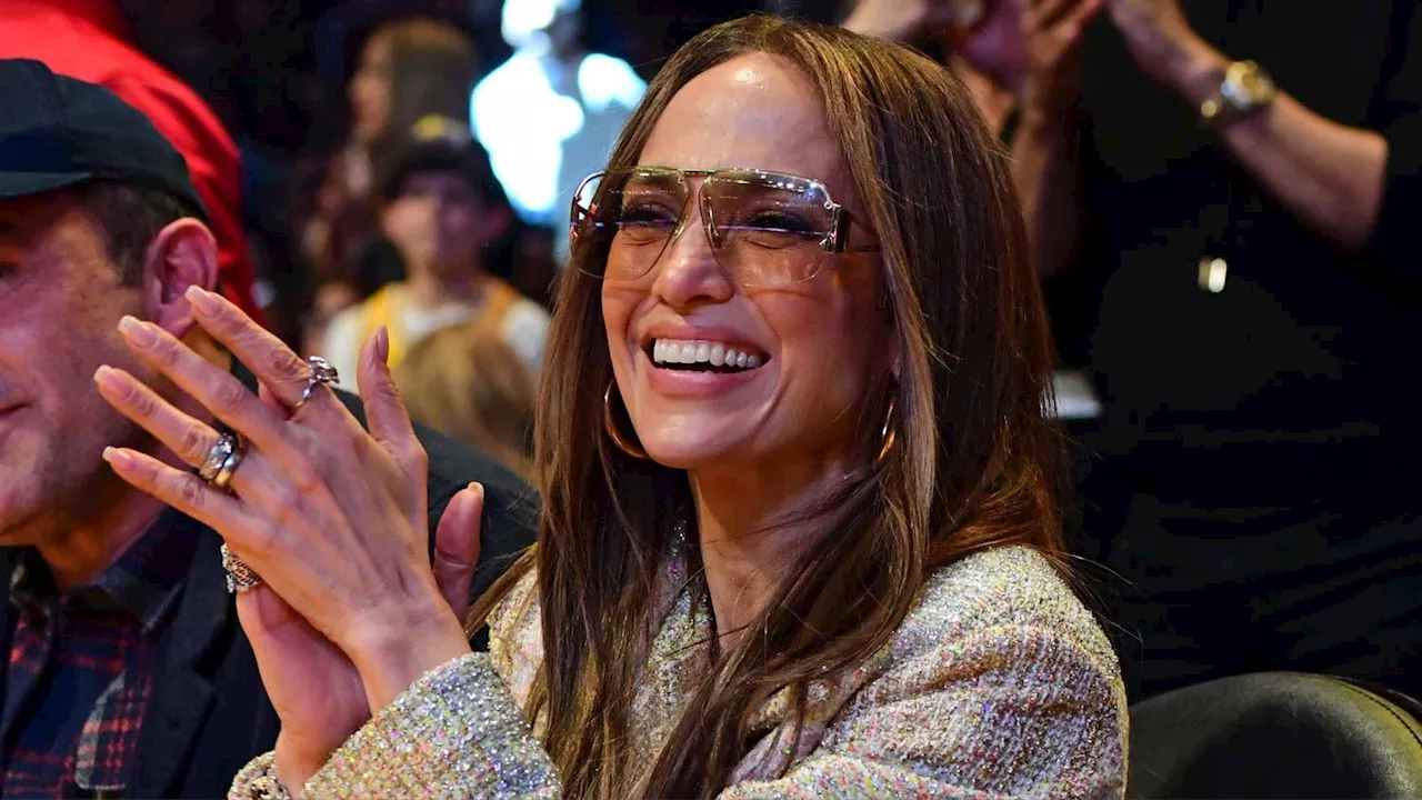 Jennifer Lopez J.Lo-fied Courtside Style With the Most Distracting Pair of Bedazzled Boots