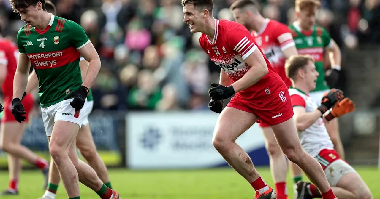 Derry withstand late Mayo rally to go back top of Division One