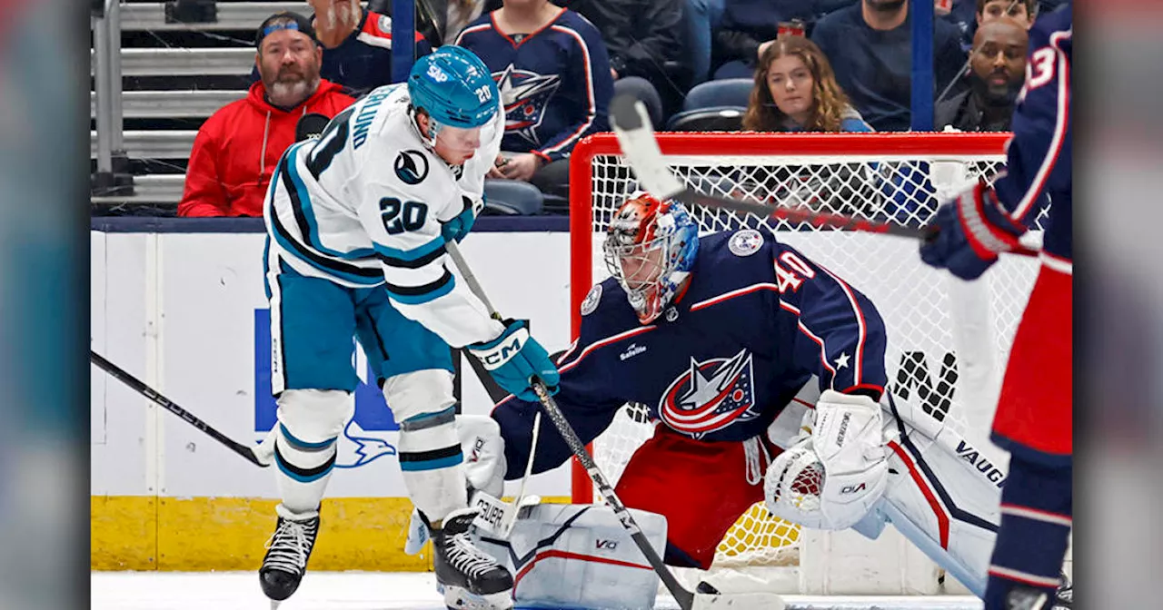 Tarasov stops 39 shots and Blue Jackets top Sharks 4-2