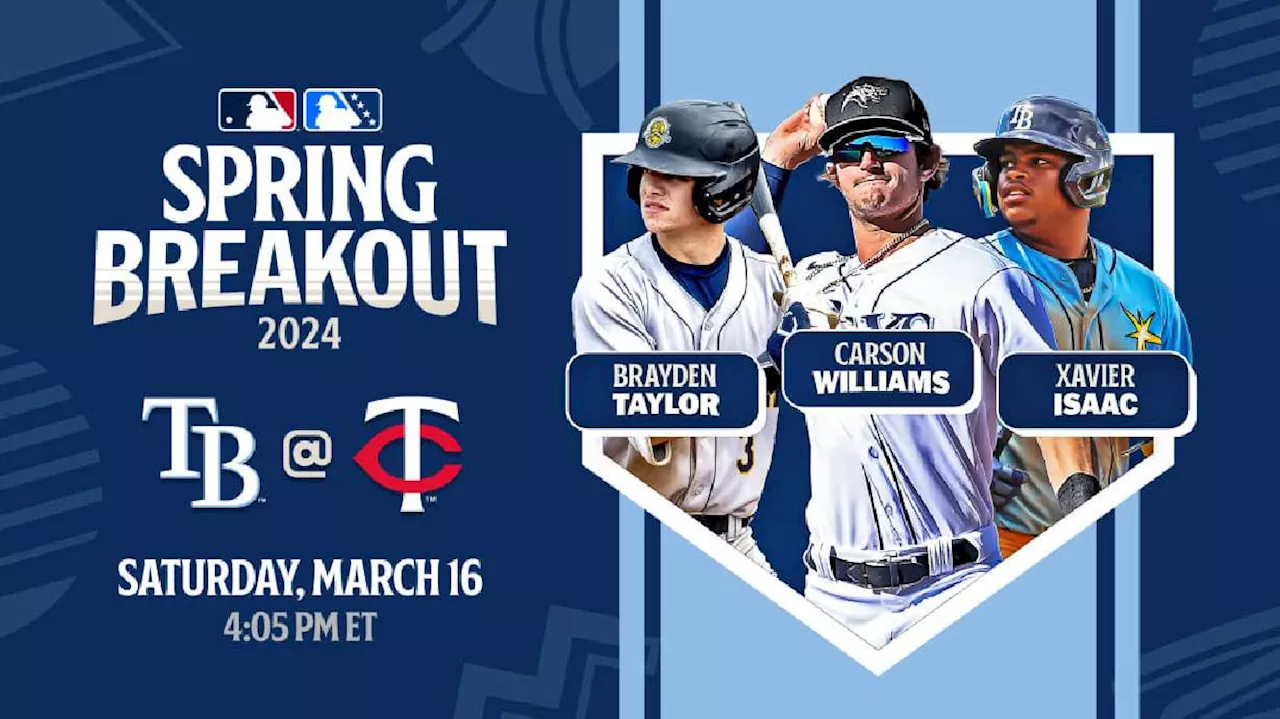 Watch: MLB Spring Breakout, Twins v. Rays