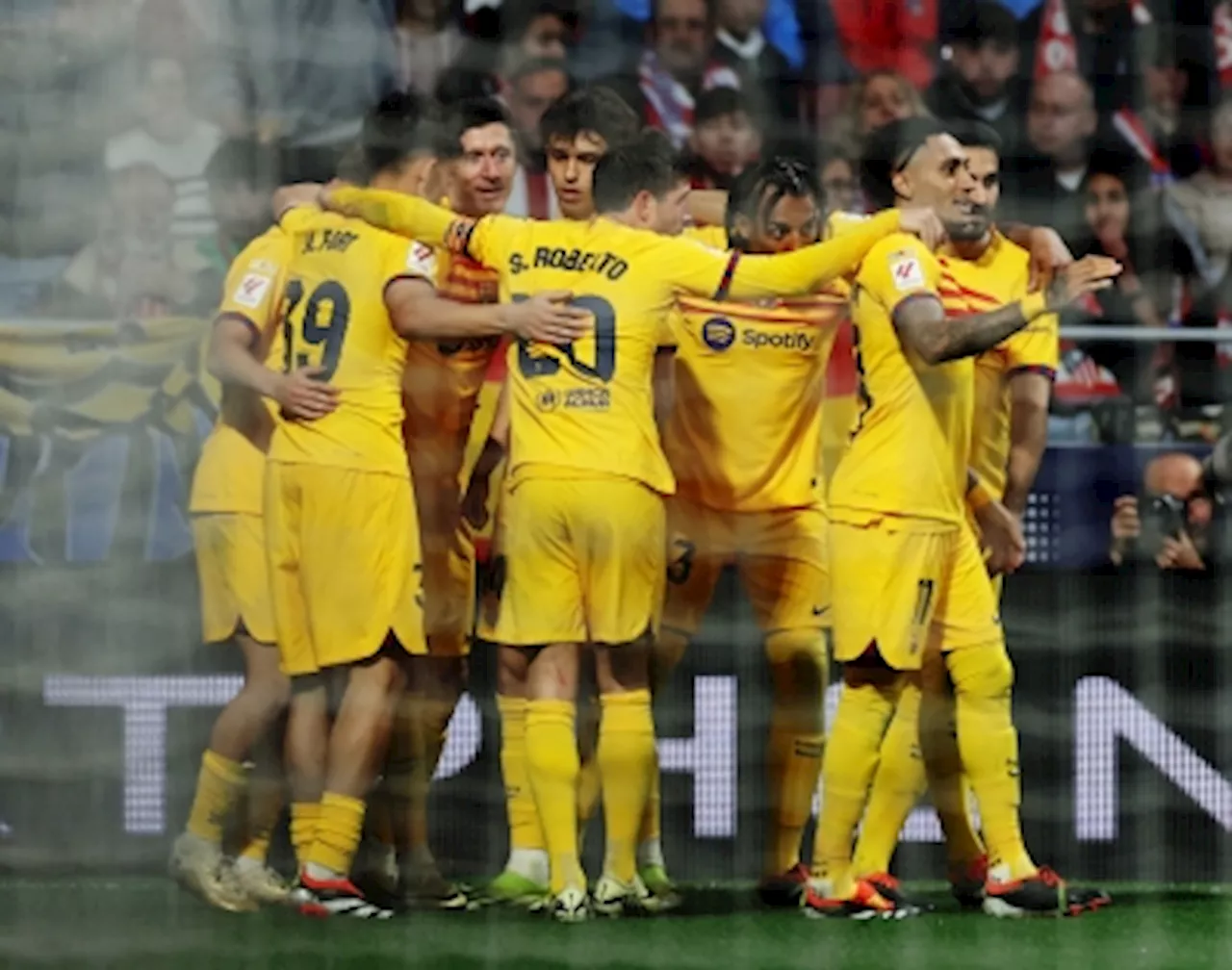 Barcelona outclass Atletico Madrid in 3-0 win to climb second